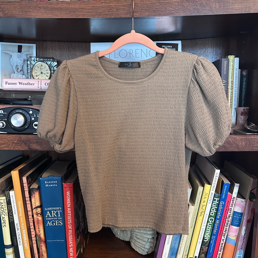 Elevated Basic Brown Ruched Top